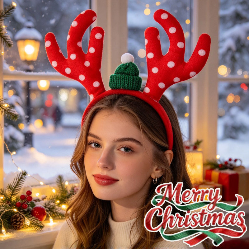 Reindeer Antlers Headband - 1-5 قطع، طوق شعر على شكل