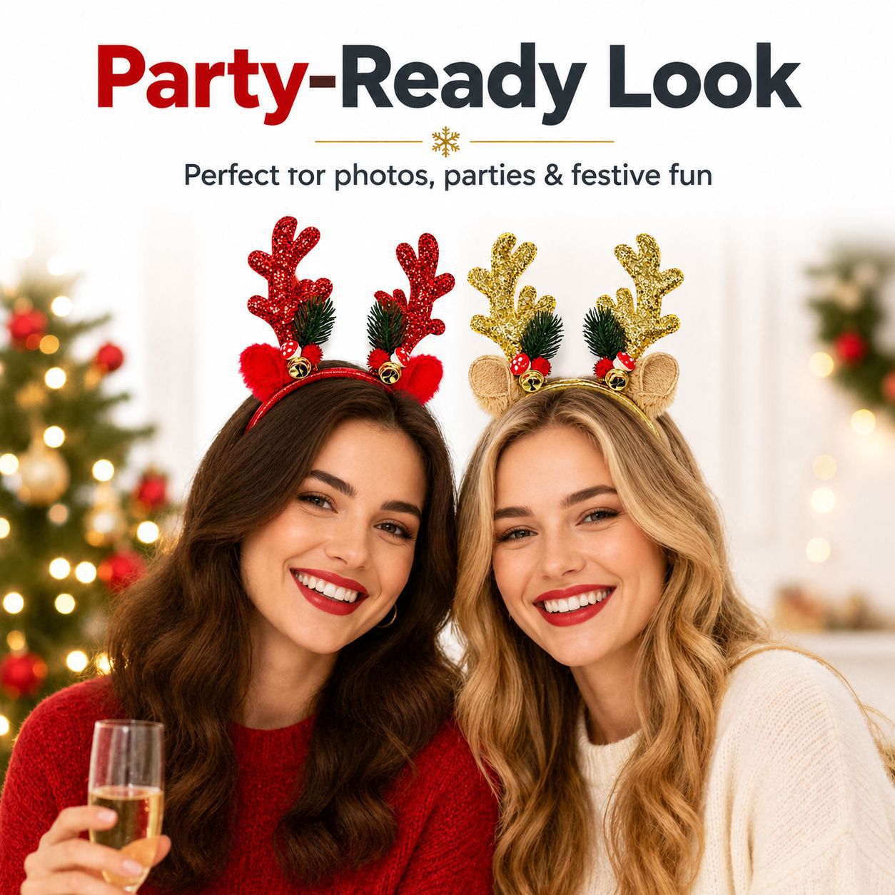Reindeer Antlers Headband - عصابة رأس بتصميم رأس الرنة مع