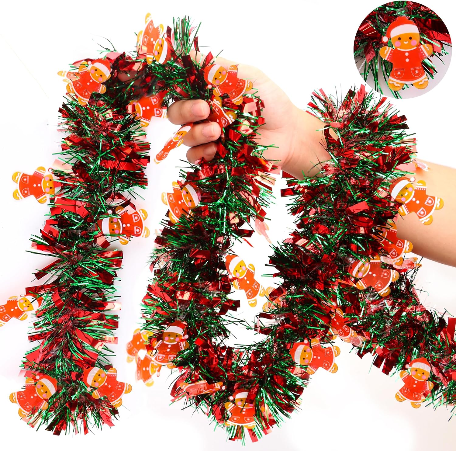Tinsel Garland Decoration - زينة عيد الميلاد: سلسلة زينة حمراء
