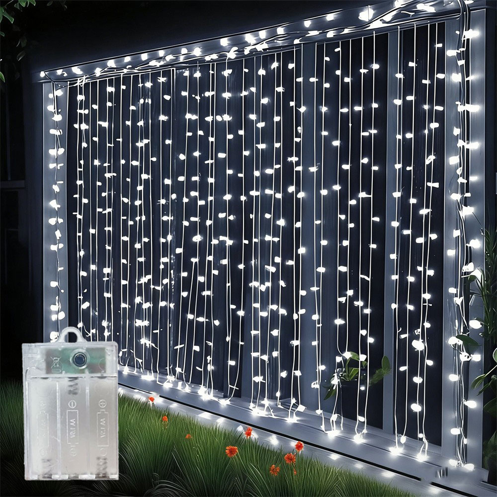 Led Fairy String Lights - سلسلة أضواء LED للستائر تعمل بالبطارية