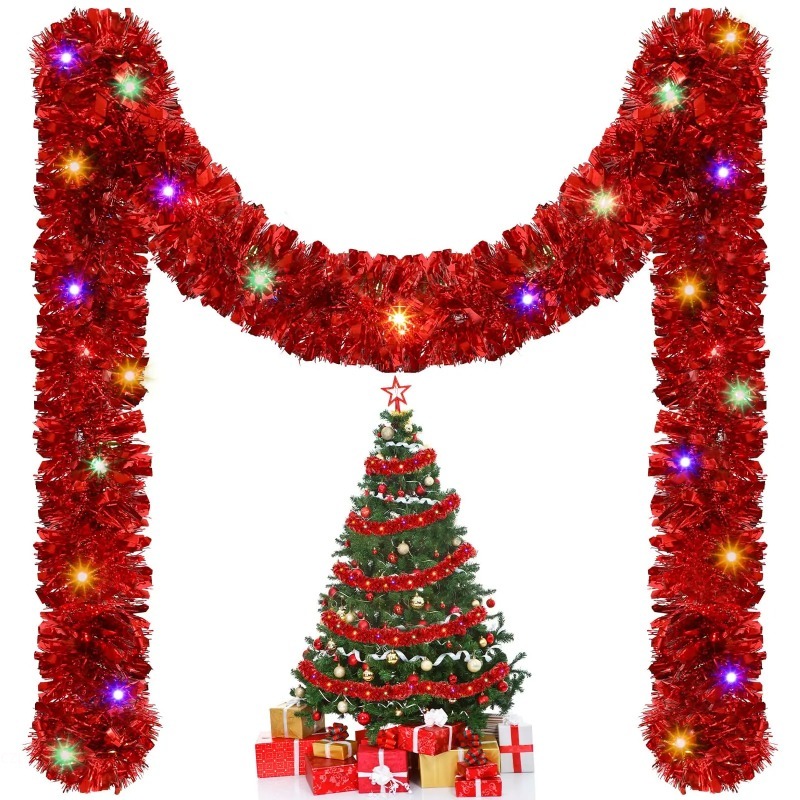 Tinsel Garland Decoration - قطعة واحدة من زينة عيد الميلاد