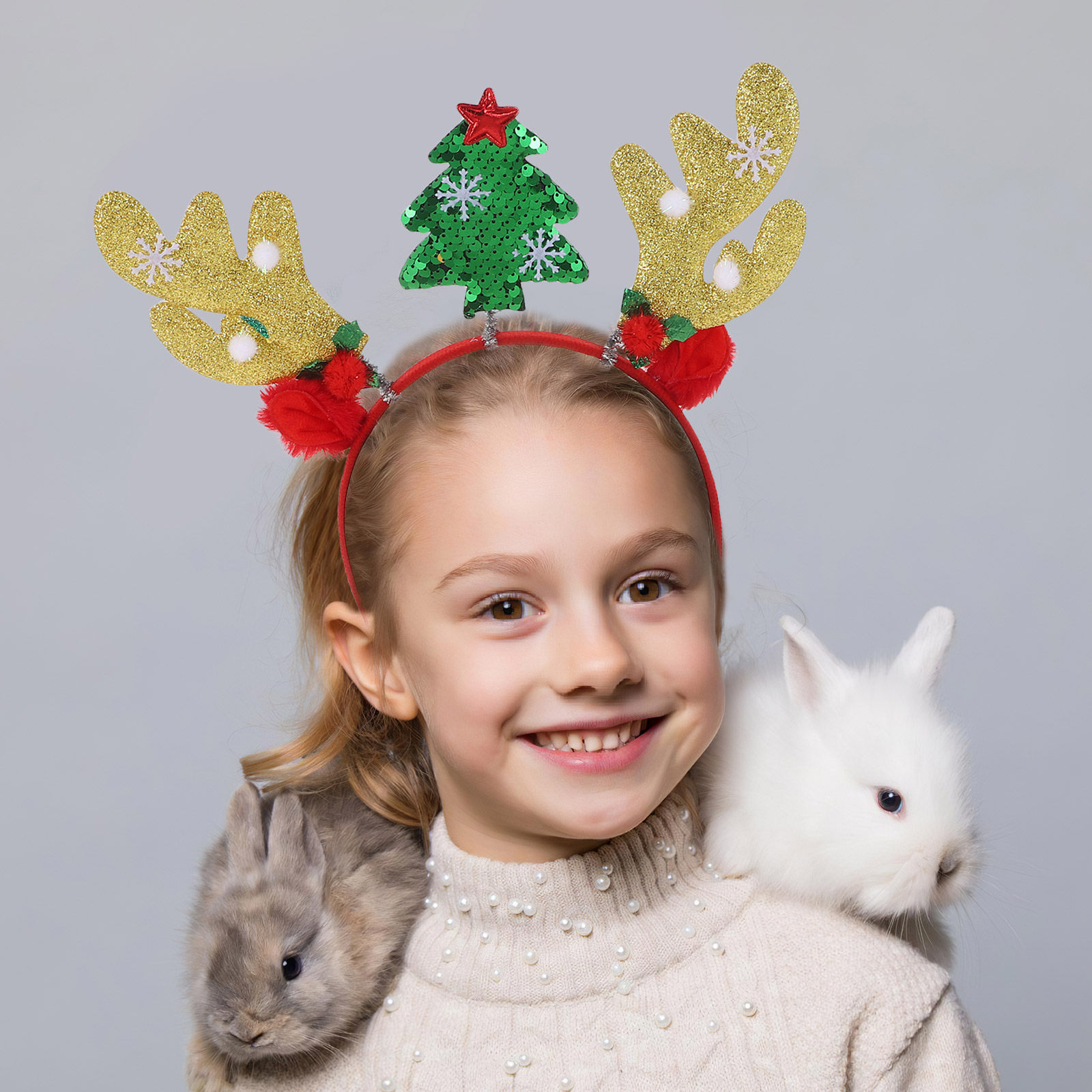 قطعتان من عصابات الرأس على شكل - مراجعة Reindeer Antlers Headband وسعره