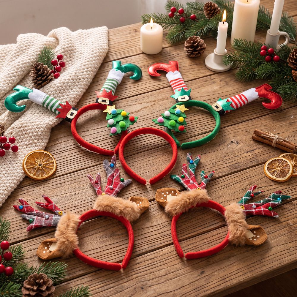 طوق رأس بتصميم عيد الميلاد على - مراجعة Reindeer Antlers Headband وسعره