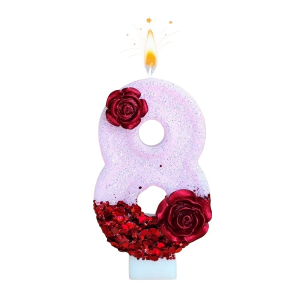 شمعة عيد ميلاد على شكل رقم مع  - مراجعة Holiday Candle Set وسعره