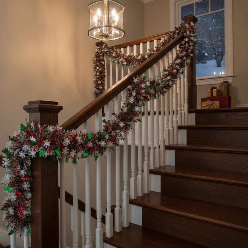 # زينة عيد الميلاد من التينسيل - مراجعة Tinsel Garland Decoration وسعره